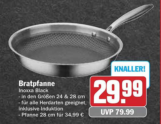 Bratpfanne Inoxa Black - Größen 24 & 28 cm