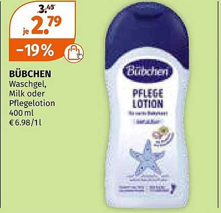 BÜBCHEN Waschgel, Milk oder Pflegelotion 400 ml