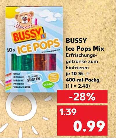 Bussy Ice Pops Mix – Erfrischungsgetränke zum Einfrieren