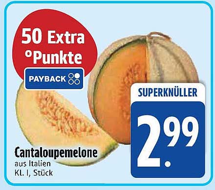 Cantaloupemelone aus Italien Kl. I, Stück