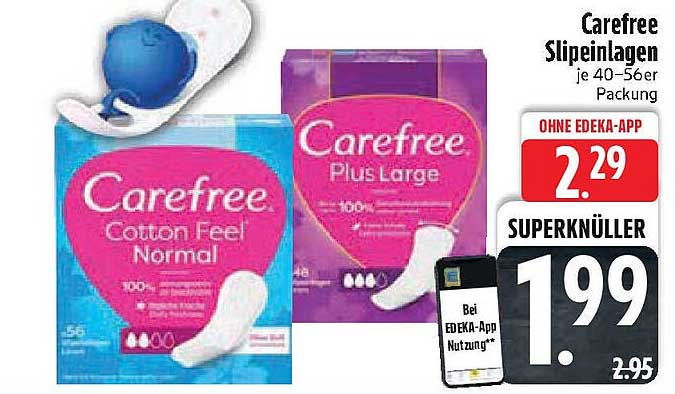 Carefree Slipeinlagen je 40–56er Packung