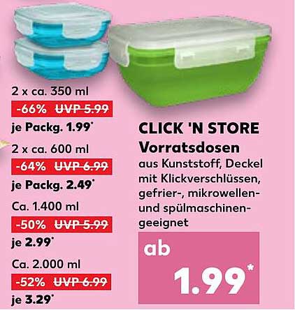 CLICK 'N STORE Vorratsdosen