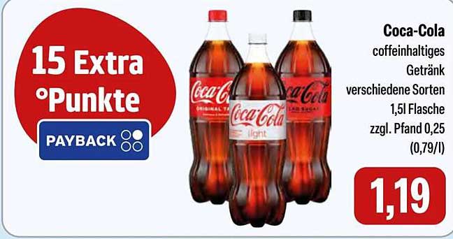 Coca-Cola 1,5l Flasche - Verschiedene Sorten zum Aktionspreis