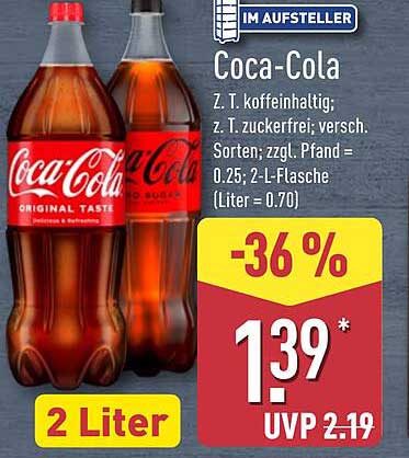 Coca-Cola 2 Liter - Original Taste und Zero Sugar