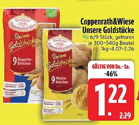 Coppenrath&Wiese Unsere Goldstücke 6/9 Stück, gefroren je 300–540g Beutel