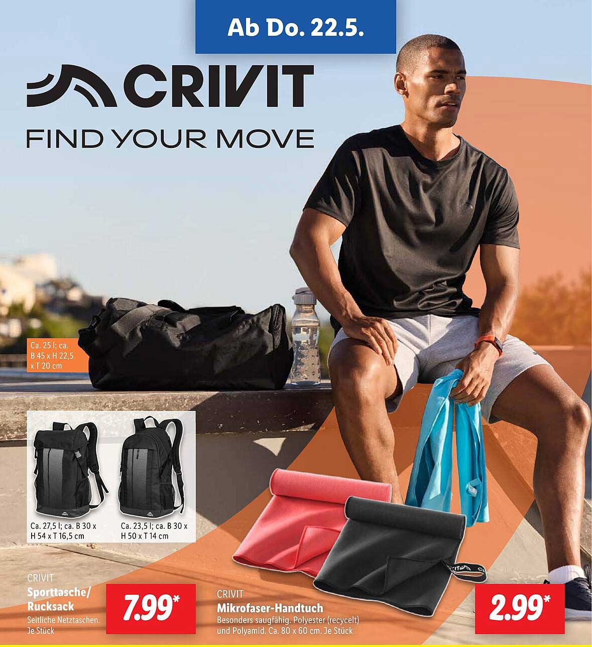 CRIVIT Sporttasche/Rucksack - Vielseitig und praktisch für jeden Sportbegeisterten