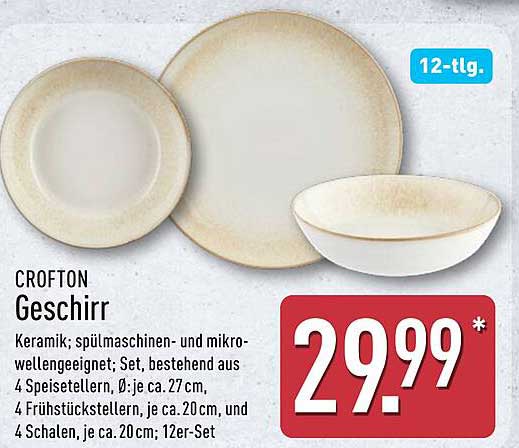CROFTON Geschirr 12-tlg.