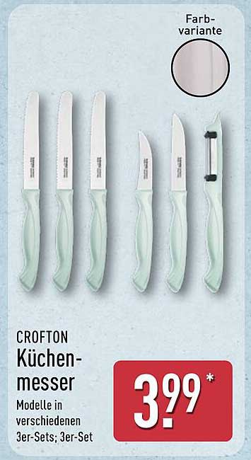 CROFTON Küchenmesser – Modelle in verschiedenen 3er-Sets