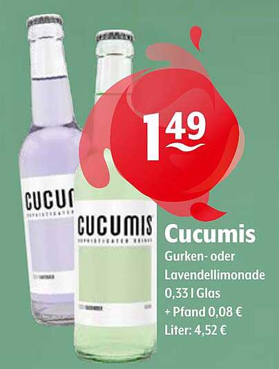 Cucumis Gurken- oder Lavendellimonade 0,33 l