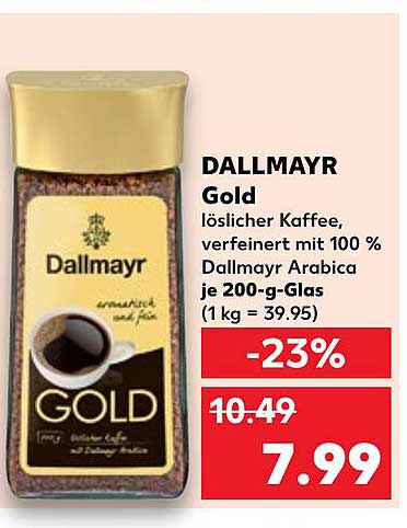DALLMAYR Gold - löslicher Kaffee, verfeinert mit 100 % Dallmayr Arabica