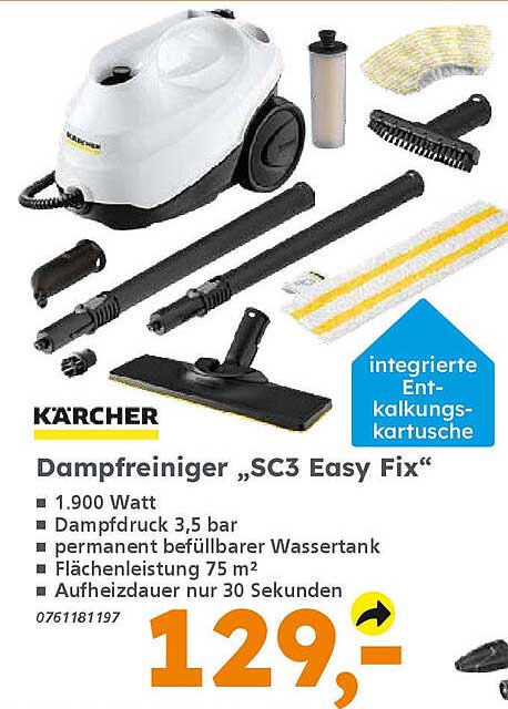 Dampfreiniger „SC3 Easy Fix“