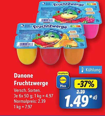 Danone FruchtZwerge - Verschiedene Sorten