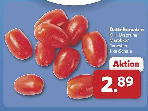 Datteltomaten Kl. I, Ursprung: Marokko/Tunesien