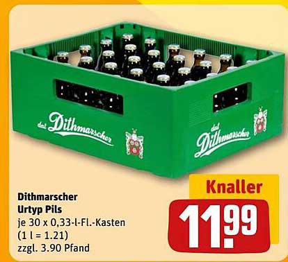 Dithmarscher Urtyp Pils je 30 x 0,33-l-Fl.-Kasten