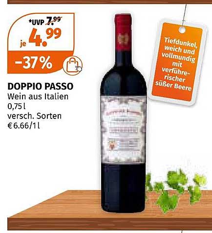 DOPPIO PASSO Wein aus Italien 0,75l