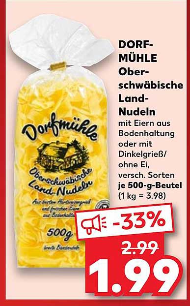 DORFMÜHLE Oberschwäbische Land-Nudeln 500g