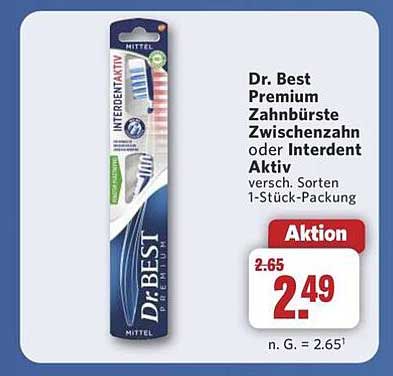 Dr. Best Premium Zahnbürste Zwischenzahn oder Interdent Aktiv 1-Stück-Packung