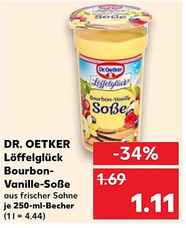 DR. OETKER Löffelglück Bourbon-Vanille-Soße