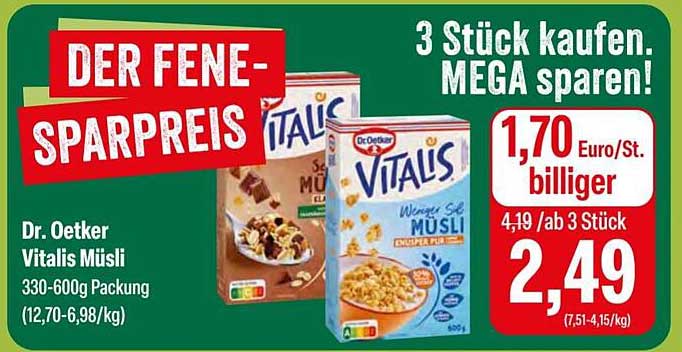 Dr. Oetker Vitalis Müsli 330-600g
