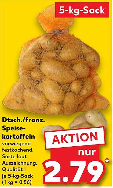 Dt. / franz. Speisekartoffeln 5-kg-Sack
