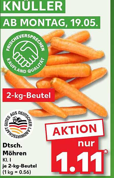 Dt. Möhren Kl. I 2-kg-Beutel