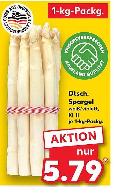 Dt. Spargel weiß/violett, Kl. II je 1-kg-Packg.