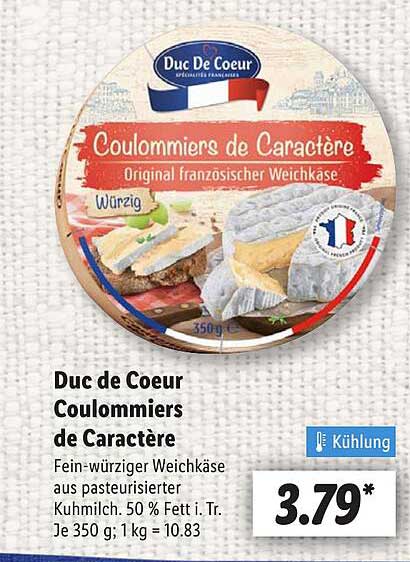 Duc de Coeur Coulommier de Caractère 350g