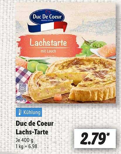 Duc de Coeur Lachs-Tarte mit Lauch 400 g