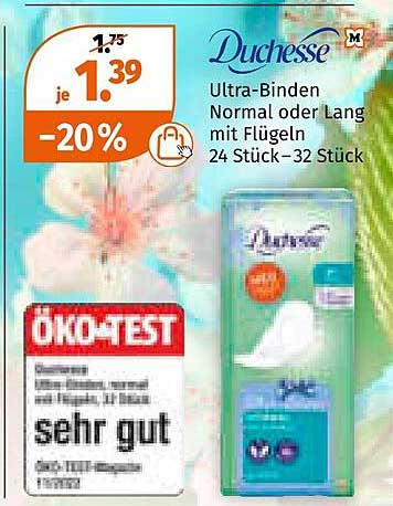 Duchesse Ultra-Binden Normal oder Lang mit Flügeln 24 Stück – 32 Stück