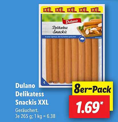 Dulano Delikatesse Snackis XXL 8er-Pack