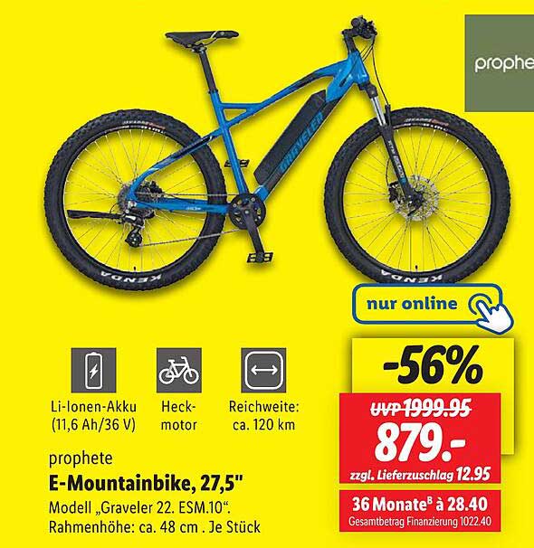 E-Mountainbike, 27,5" von prophete - nur online!