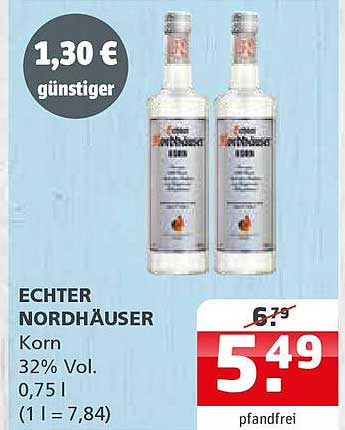 ECHTER NORDHÄUSER Korn 32% Vol., 0,75 l