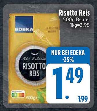 EDEKA Risotto Reis 500g Beutel - Jetzt nur 1,49 €