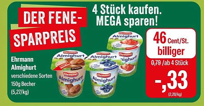 Ehrmann Almighurt verschiedene Sorten 150g Becher
