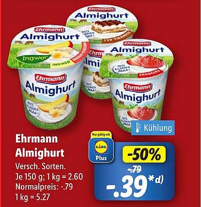 Ehrmann Almighurt - Verschiedene Sorten