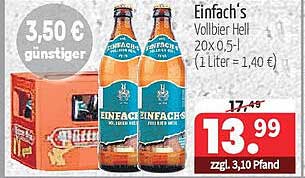 Einfach's Vollbier Hell 20 x 0,5 l