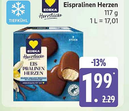 Eispralinen Herzen 117 g – EDEKA Herztücke