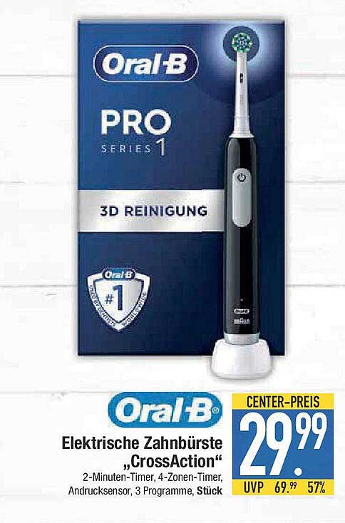 Elektrische Zahnbürste „CrossAction“ von Oral-B