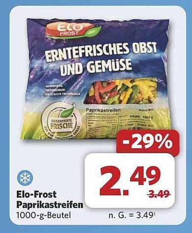 Elo-Frost Paprikastreifen 1000-g-Beutel