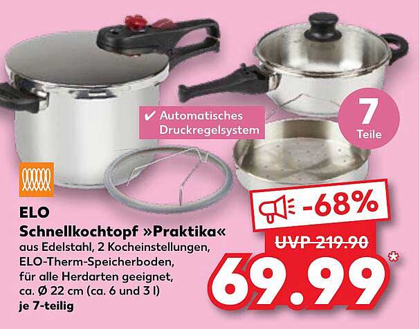 ELO Schnellkochtopf »Praktika« – 7-teilig aus Edelstahl