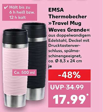 EMSA Thermobecher »Travel Mug Waves Grande«