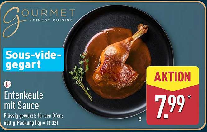 Entenkeule mit Sauce - Sous-vide gegart