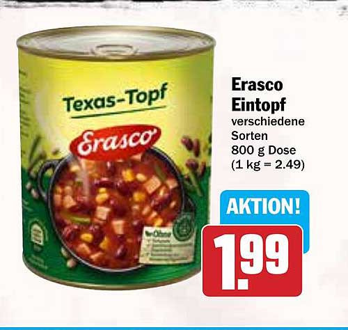 Erasco Eintopf verschiedene Sorten 800 g Dose