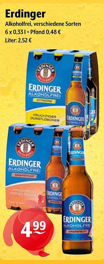 Erdinger alkoholfrei – verschiedene Sorten im Mega-Angebot
