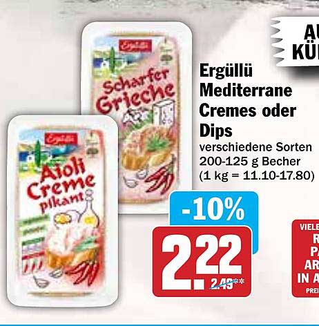 Ergüllü Mediterrane Cremes oder Dips - verschiedene Sorten