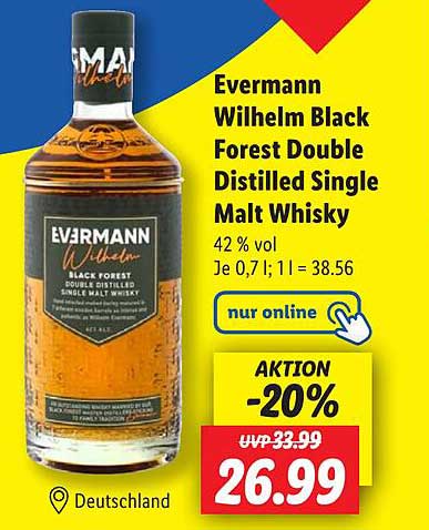 Evermann Wilhelm Black Forest Double Distilled Single Malt Whisky