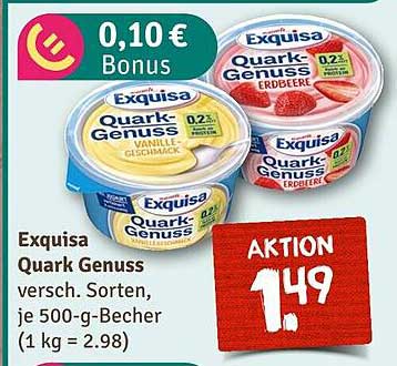 Exquisa Quark Genuss - Aktionspreis für ausgewählte Sorten