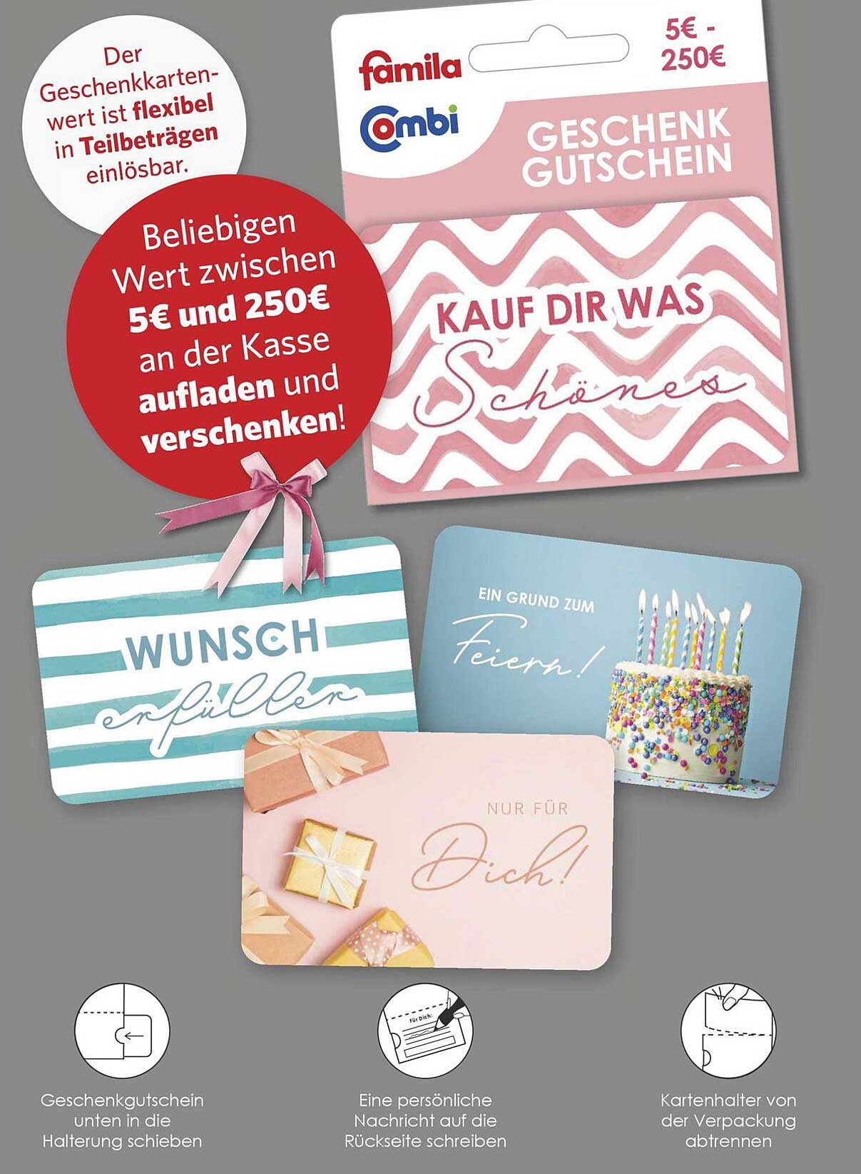 famila Combi Geschenkgutschein – Flexibel, Praktisch und Individuell