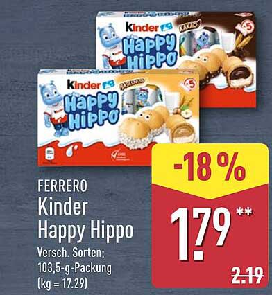 FERRERO Kinder Happy Hippo