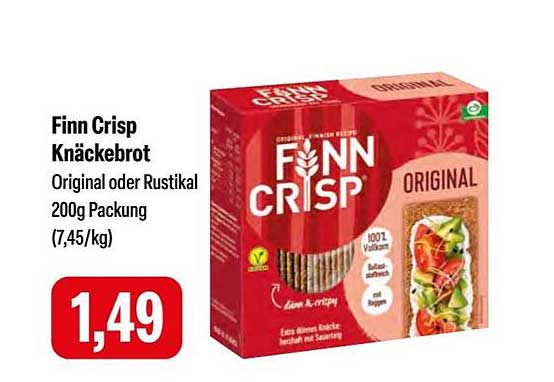 Finn Crisp Knäckebrot Original oder Rustikal 200g